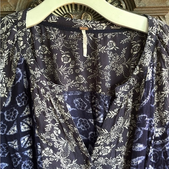 Free People Indigo Long Sleeve Side Tie Top - Picture 9 of 9